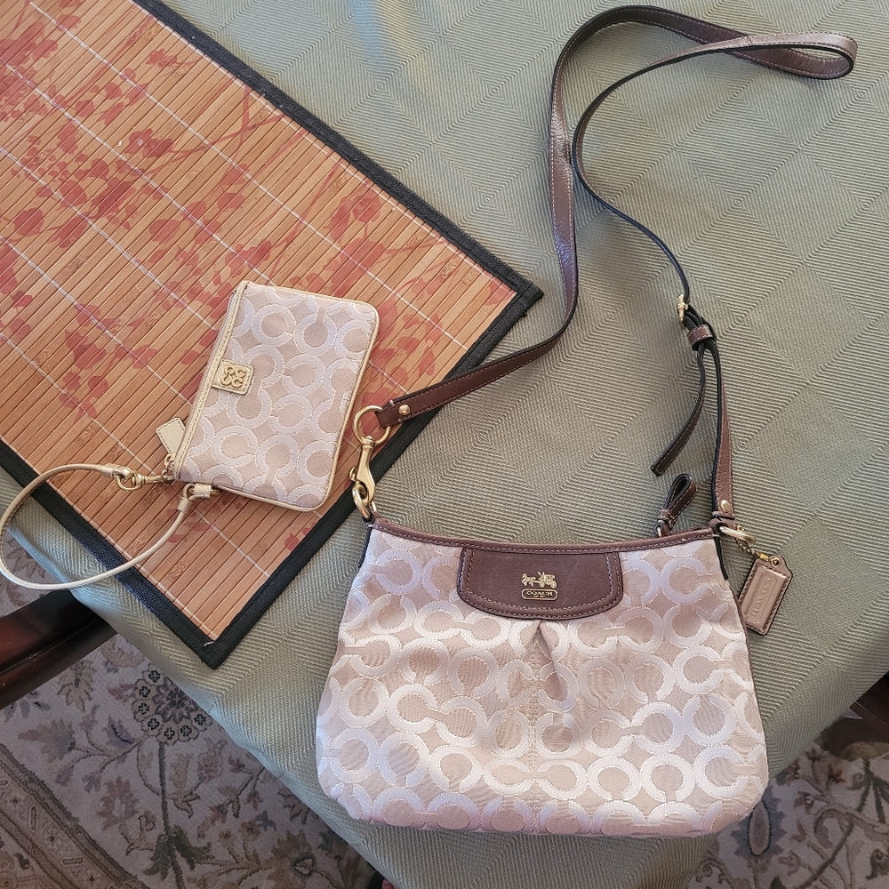 Vintage Coach purse and wristlet